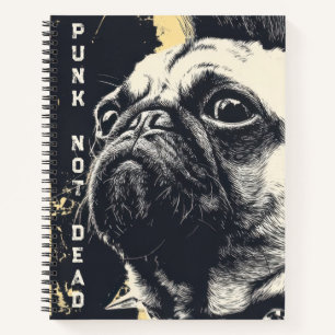 Punk Nicht Tot Bulldogge – Rock Hund Kunst Notizblock