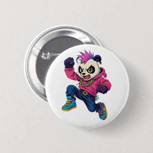 Punk Panda Power Button (Vorne & Hinten)
