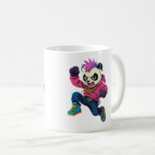 Punk Panda Power Kaffeetasse (VorderseiteRechts)