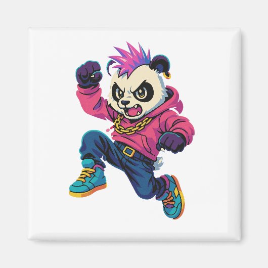 Punk Panda Power Magnet (Vorne)