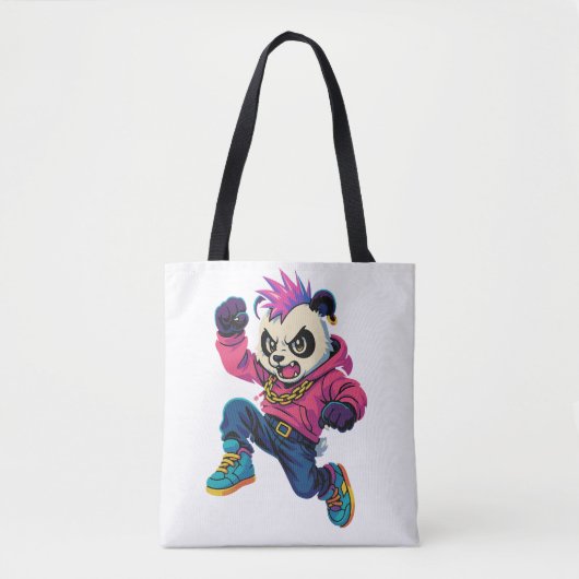 Punk Panda Power Tasche (Vorderseite)