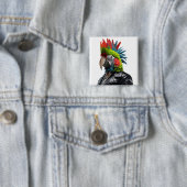 Punk Parrot Button (Beispiel)