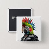 Punk Parrot Button (Vorne & Hinten)