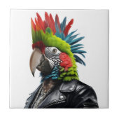 Punk Parrot Fliese (Vorderseite)