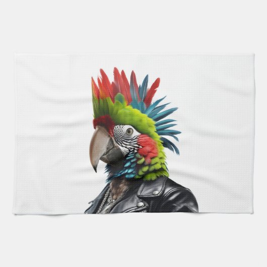 Punk Parrot Geschirrtuch (Horizontal)