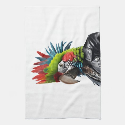 Punk Parrot Geschirrtuch (Vertikal)