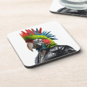 Punk Parrot Getränkeuntersetzer (Linke Seite)