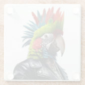 Punk Parrot Glasuntersetzer (Rückseite)