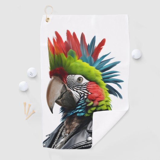 Punk Parrot Golfhandtuch (Insitu)