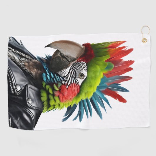 Punk Parrot Golfhandtuch (Horizontal)
