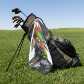 Punk Parrot Golfhandtuch (Gras)