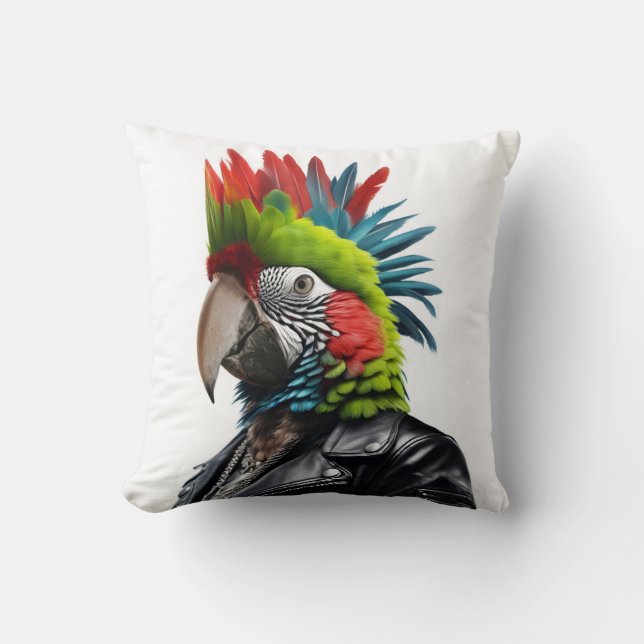Punk Parrot Kissen (Vorderseite)