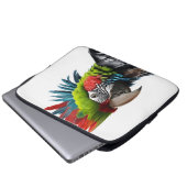 Punk Parrot Laptopschutzhülle (Vorne Knopf)