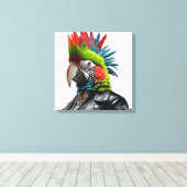 Punk Parrot Leinwanddruck (Insitu (Holzboden))