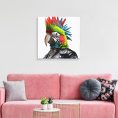 Punk Parrot Leinwanddruck (Insitu (Wohnzimmer))