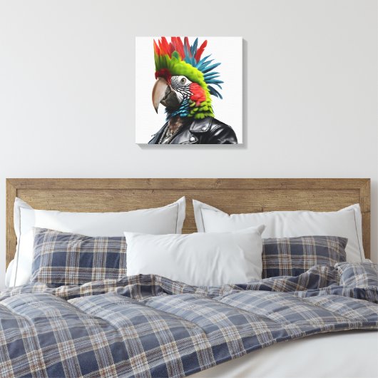 Punk Parrot Leinwanddruck (Insitu (Schlafzimmer))