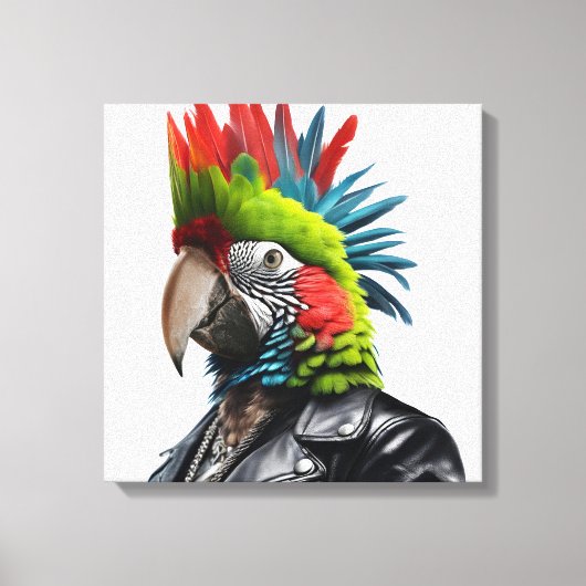 Punk Parrot Leinwanddruck (Vorderseite)