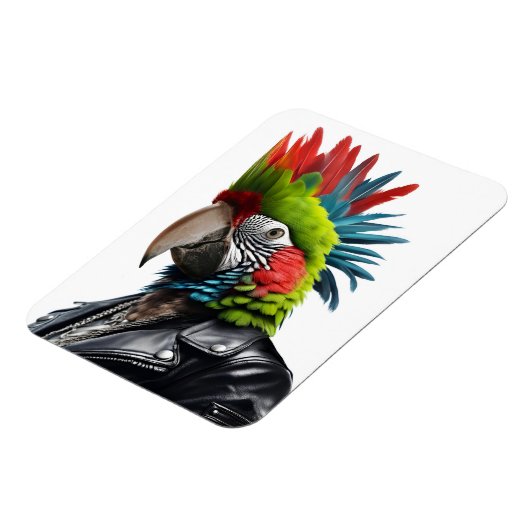 Punk Parrot Magnet (Linke Seite)