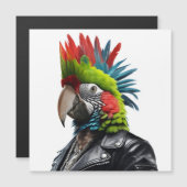 Punk Parrot Magnetkarte (Vorne/Hinten)