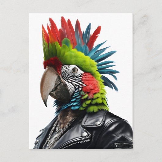 Punk Parrot Postkarte (Vorderseite)