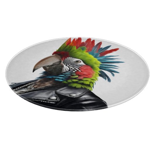 Punk Parrot Schneidebrett (Ecke)