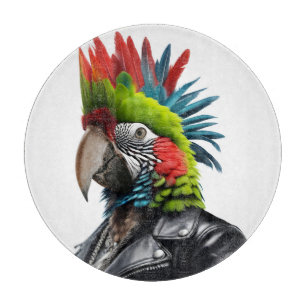 Punk Parrot Schneidebrett