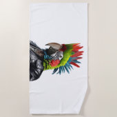 Punk Parrot Strandtuch (Vorderseite)