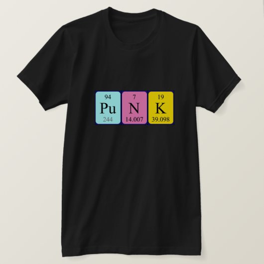 Punk Periodenwörterbuch Shirt (Design vorne)