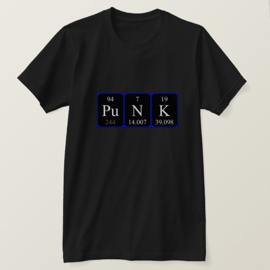 Punk Periodenwörterbuch Shirt (Design vorne)