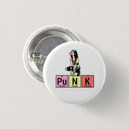 Punk Periodic Table Button (Vorne & Hinten)
