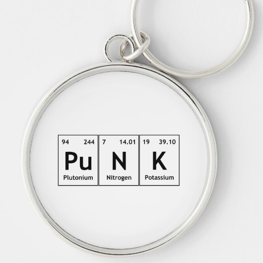 PuNK Periodische Table Element Element Word Chemis Schlüsselanhänger (Vorne)