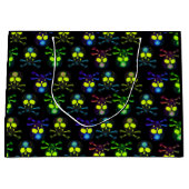 Punk Pirate Ghost Skulls - Cobalt Nightmare Blue Große Geschenktüte (Vorderseite)