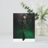 Punk Pixie - Grün Postkarte (Stehend Vorderseite)