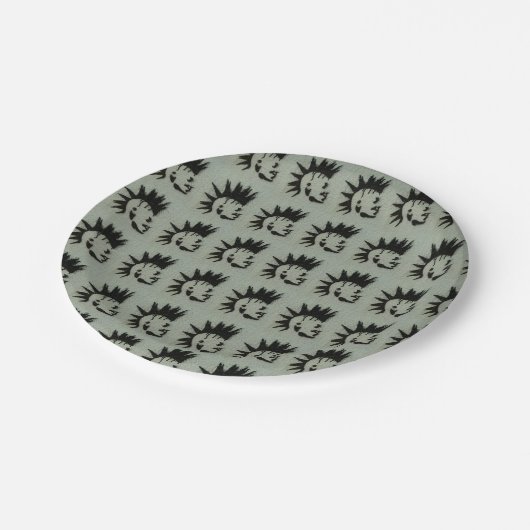 Punk-Platte. Pappteller (Schrägansicht)