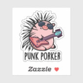 Punk Porker Funny Punk Rocker Pig Pub Aufkleber (Blatt)