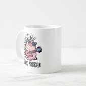 Punk Porker Funny Punk Rocker Pig Pub Kaffeetasse (Vorderseite Links)