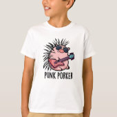 Punk Porker Funny Punk Rocker Pig Pub T-Shirt (Vorderseite)