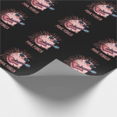 Punk Porker Funny Punk Rocker Pig Pun Dark BG Geschenkpapier (Ecke)