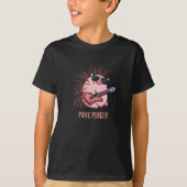 Punk Porker Funny Punk Rocker Pig Pun Dark BG T-Shirt (Vorderseite)