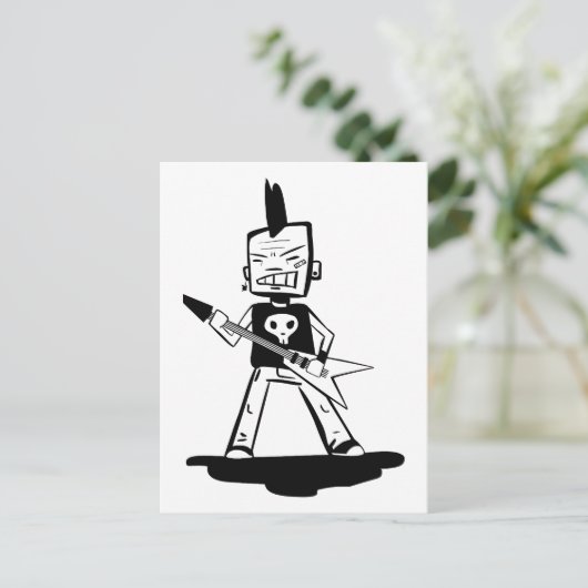 Punk Postkarte (Stehend Vorderseite)