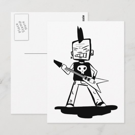 Punk Postkarte (Vorne/Hinten)