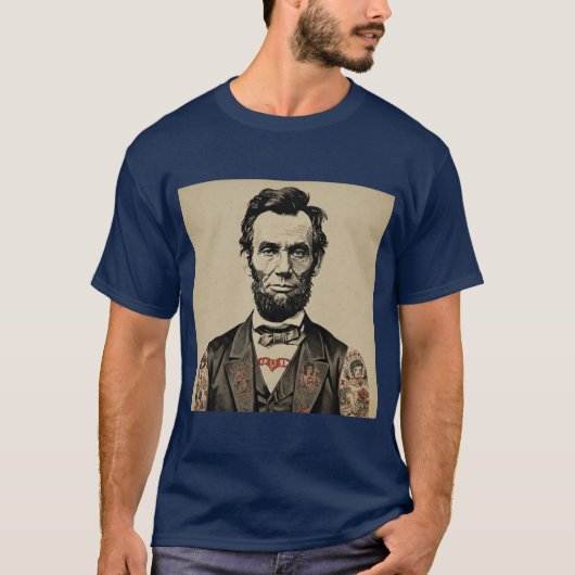 Punk Präsident Abe Lincoln T-Shirt (Vorderseite)
