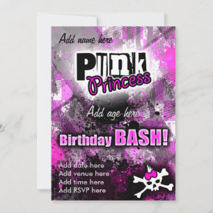 Punk Princess Birthday Bash Einladung