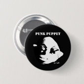 Punk-Puppe (Design von Erica Crooks) Button (Vorne & Hinten)