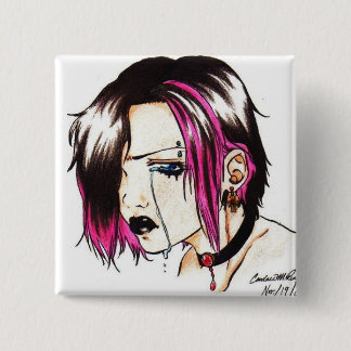 Punk - quadratischer Knopf Button