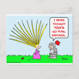 Punk Rapunzel Haar Postkarte