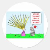 Punk Rapunzel Haar Runder Aufkleber (Vorderseite)