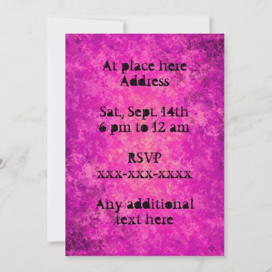 Punk Rave Fantasy-Frau Einladung (Rückseite)