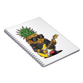 Punk Rock Ananas Cartoon – Funky Frucht Notizblock (Rechte Seite)