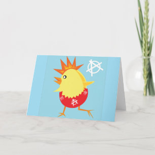 Punk Rock Anarchie Oster Huhn Feiertagskarte